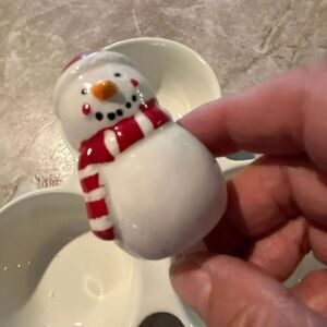 Faux NORA FLEMING Snowman Plate Decoration